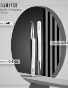 Nanolash Eyelash Tweezers L Shape pomůcka pro aplikaci umělých řas 1 ks