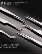 Nanolash Eyelash Tweezers L Shape pomůcka pro aplikaci umělých řas 1 ks