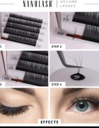 Nanolash Volume Lashes umělé řasy 0.05 D 6-13mm 1 ks