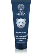 Natura Siberica Arctic Wild Northern Power mycí gel na vlasy vousy a tělo pro muže 200 ml