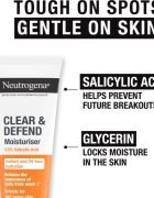 Neutrogena Clear & Defend 0.5% Salicylic Acid hydratační krém bez obsahu oleje 50 ml