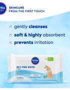 Nivea BABY Pure Water osvěžující vlhčené ubrousky 57 ks