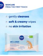 Nivea BABY Soft & Cream dětské jemné vlhčené ubrousky 2x57 ks