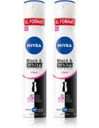 Nivea Black & White Invisible Clear antiperspirant ve spreji výhodné balení