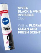 Nivea Black & White Invisible Clear antiperspirant ve spreji výhodné balení