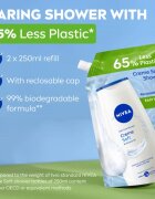 Nivea Creme Soft krémový sprchový gel – náhradní náplň 500 ml