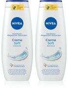 Nivea Creme Soft pečující sprchový gel výhodné balení 2 x 500 ml