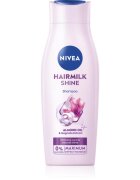 Nivea Hairmilk Shine pečující šampon 400 ml