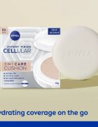 Nivea Hyaluron Cellular Filler Cushion make-up v houbičce 3 v 1 odstín 03 Dark 15 g