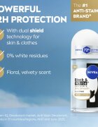 Nivea Invisible Black & White Silky Smooth kuličkový antiperspirant pro ženy 50 ml