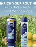 Nivea MEN Cool Marine sprchový gel na tělo a vlasy 250 ml