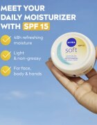 Nivea Soft Daily UV hydratační ochranný krém na tělo a obličej SPF 15 100 ml