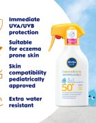 Nivea SUN Babies & Kids dětský sprej na opalování pro citlivou pokožku SPF 50+ 250 ml