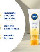Nivea SUN pleťový krém na opalování proti vráskám Q10 SPF 50 50 ml