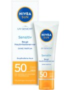 Nivea SUN Sensitive ochranný pleťový krém pro citlivou pleť SPF 50 50 ml