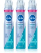 Nivea Volume Care lak na vlasy pro zvětšení objemu 3 x 250 ml