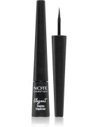 Note Cosmetique Elegant Matte Dipliner tekuté linky na oči s matným finišem odstín 01 Coal Black 25 ml