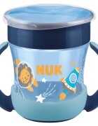 NUK Magic Cup Night hrnek s držadly 6m+ Blue 1 ks