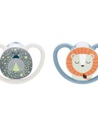 NUK Perfect Match Air Night 0-6 m dudlík Firefly/Lion 2 cm