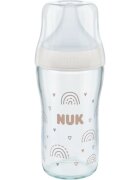 NUK Perfect Match Glass Bottle skleněná kojenecká láhev s kontrolou teploty 3m+ 1 ks