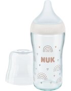 NUK Perfect Match Glass Bottle skleněná kojenecká láhev s kontrolou teploty 3m+ 1 ks