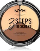 NYX Professional Makeup 3 Steps To Sculpt konturovací paletka odstín 02 Light 15 g