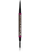 NYX Professional Makeup Blade & Shade tužka na obočí s kartáčkem odstín Ash Brown 0.06 g