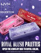 NYX Professional Makeup Bridgerton Royal Blush paleta tvářenek odstín 02 Lady In Silver 2x5 g