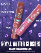 NYX Professional Makeup Bridgerton Royal Butter Gloss lesk na rty odstín 02 Praline 8 ml