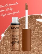 NYX Professional Makeup Butter Gloss Bling lesk na rty třpytivý odstín 04 Pay Me In Gold 8 ml