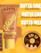 NYX Professional Makeup Buttermelt Glaze rozjasňující tónovací fluid SPF 30 odstín 04 Almond Butta 30 ml