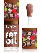 NYX Professional Makeup Fat Oil Gem Xmas olej na rty odstín Cacao Gem 4.8 ml