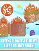 NYX Professional Makeup Gingerbaddie Land Buttermelt paletka rozjasňovačů a tvářenek odstín Deep 1 ks
