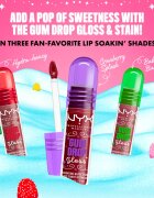 NYX Professional Makeup Gingerbaddie Land Gum Drop lesk na rty odstín 02 Bubblegum Burst 1 ks
