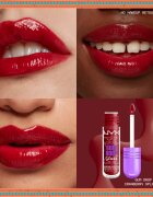 NYX Professional Makeup Gingerbaddie Land Gum Drop lesk na rty odstín 03 Cranberry Splash 1 ks