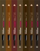 NYX Professional Makeup Powder Louder tužka na obočí s kartáčkem odstín Black 1 ks