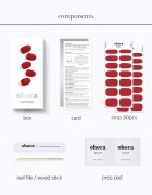OHORA Gel Nail Sticker N Addict nálepky na nehty odstín NB-022 30 ks