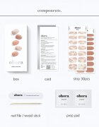 OHORA Gel Nail Sticker N Almond Blossom nálepky na nehty odstín ND-066 30 ks