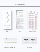 OHORA Gel Nail Sticker N Basic Nails no.3 nálepky na nehty odstín NBS-003 30 ks