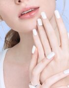 OHORA Gel Nail Sticker N Clean White nálepky na nehty odstín NB-048 1 ks