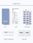 OHORA Gel Nail Sticker N Cream Cloud nálepky na nehty odstín NB-077 1 ks