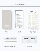 OHORA Gel Nail Sticker N Cream Cotton nálepky na nehty odstín NB-076 1 ks