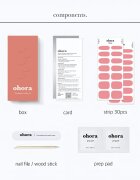 OHORA Gel Nail Sticker N Cream Glow nálepky na nehty odstín NB-091 1 ks
