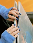 OHORA Gel Nail Sticker N Cream Indigo nálepky na nehty odstín NB-071 1 ks