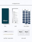 OHORA Gel Nail Sticker N Cream Indigo nálepky na nehty odstín NB-071 1 ks
