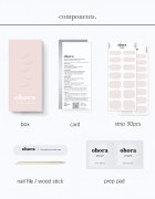 OHORA Gel Nail Sticker N Cream Light nálepky na nehty odstín NB-089 1 ks