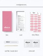 OHORA Gel Nail Sticker N Cream Pink nálepky na nehty odstín NB-090 1 ks