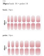 OHORA Gel Nail Sticker N Milk Rose nálepky na nehty odstín ND-173 1 ks