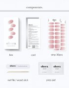 OHORA Gel Nail Sticker N Milk Rose nálepky na nehty odstín ND-173 1 ks