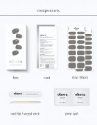 OHORA Gel Nail Sticker N Tint Black nálepky na nehty odstín NB-068 1 ks